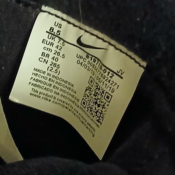 Nike Cortez 72' black and white leather shoes Size Men's 8.5 or Women's 10 - Picture 8 of 8